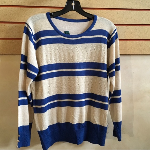 Medium Women Blue Knitted top - Picture 1 of 3